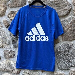Adidas Kids Royal Blue Tee with White Logo